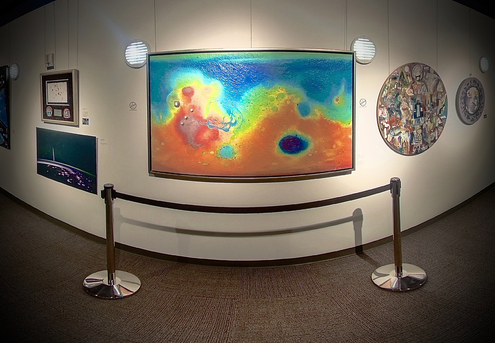 Robots of Mars displayed with other artworks at Orlando Science Center.